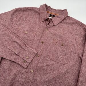 Ridgecut Toughwear Shirt Mens XL Red Long Sleeves Button Front 2XL Casual